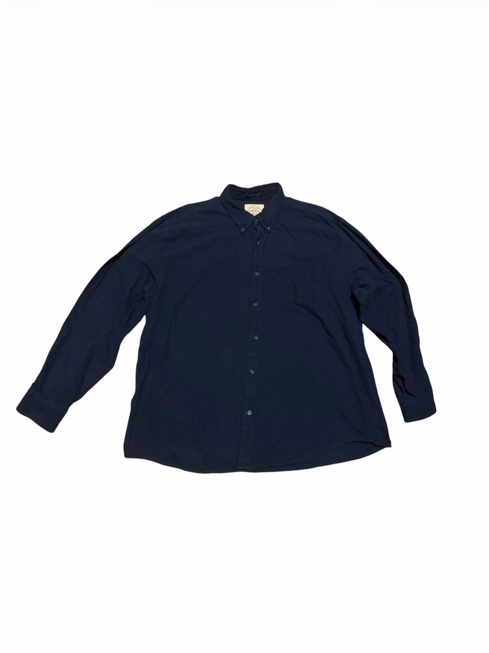 St. John's Bay Classic Fit Navy Button-Down Long Sleeve Flannel Shirt